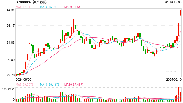 DeepSeek概念股火了！神州数码股价暴涨，公司提示投资风险  第1张