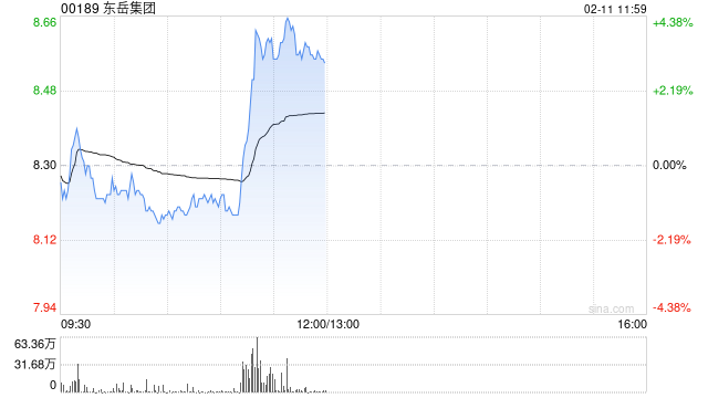 东岳集团早盘涨逾4% 附属东岳硅材预计年度归母净利润同比增超至多约1.2倍  第1张
